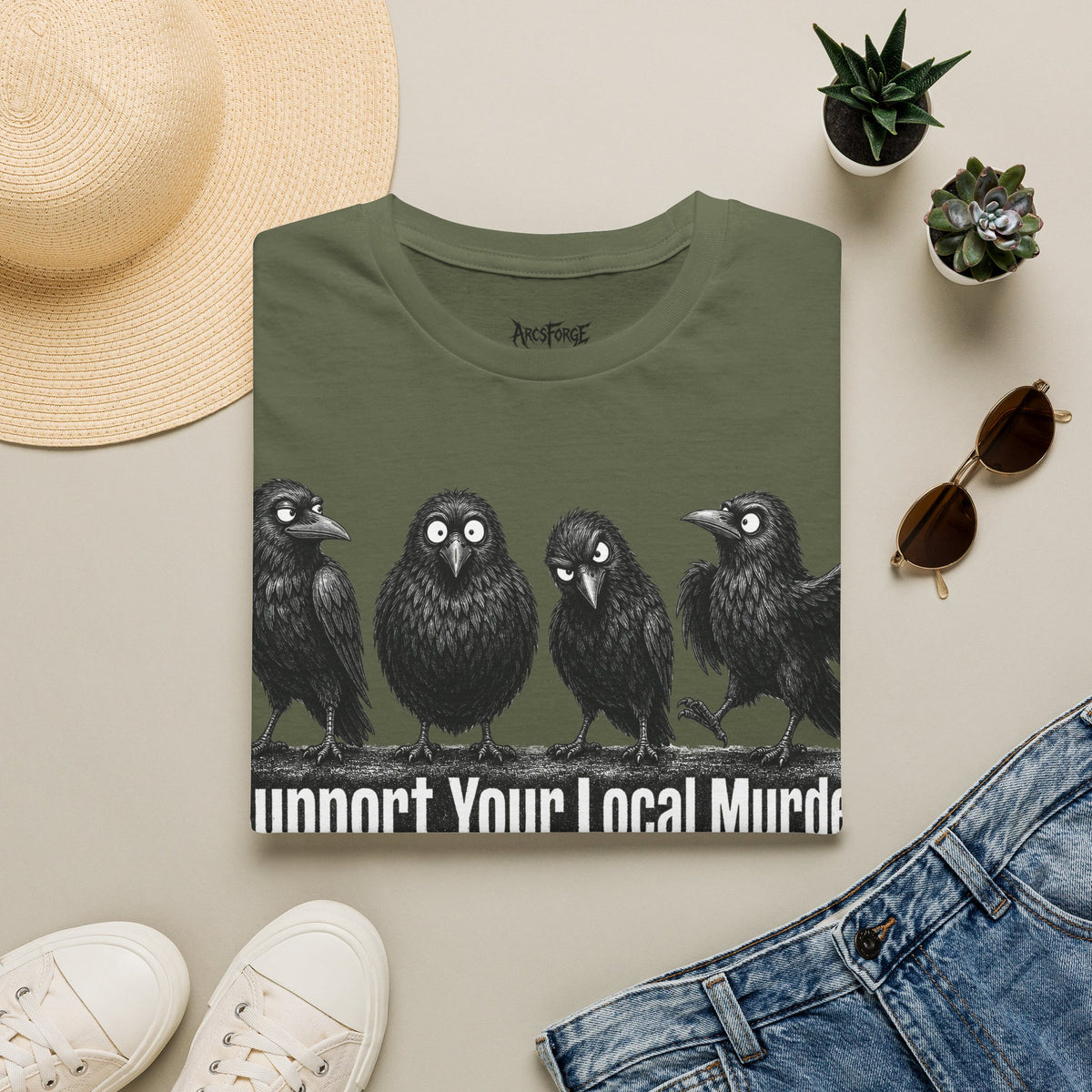 Support Your Local Murder Raven Crow